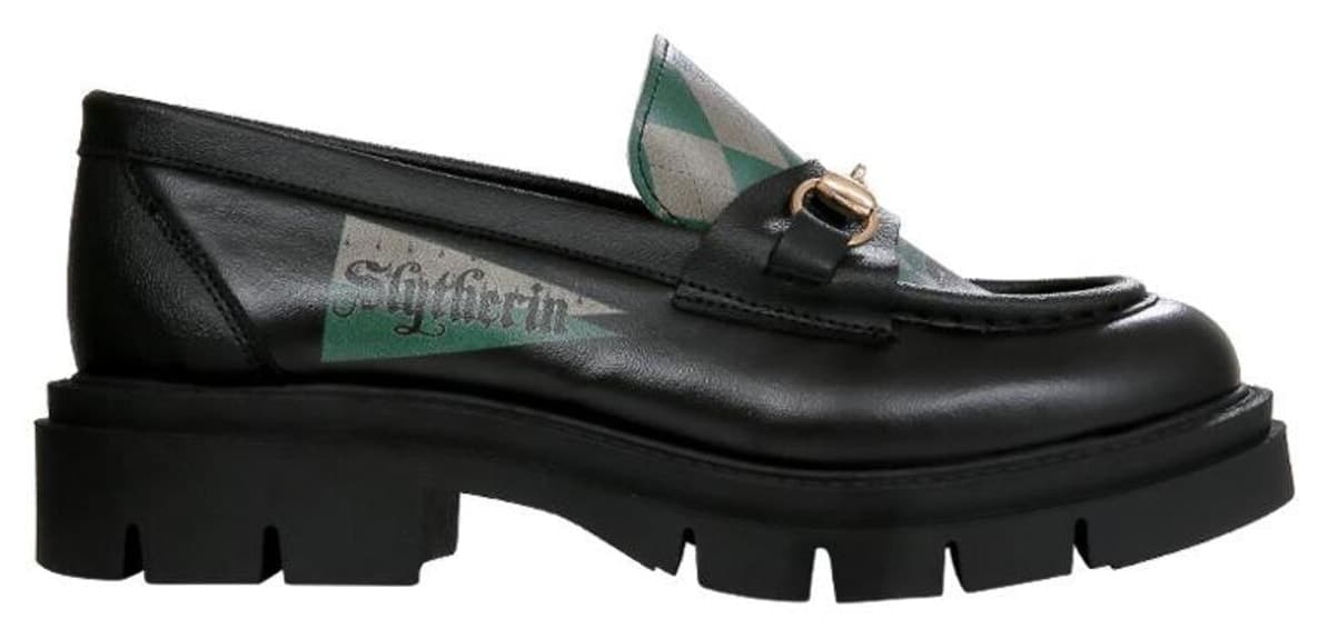 لوفر زنانه Dogo چرم وگان مشکی طرح Warner Bros Harry Potter House of Slytherin لوفر زنانه Dogo چرم وگان مشکی طرح Warner Bros Harry Potter House of Slytherin