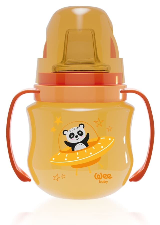 لیوان آموزشی دستهدار کودک Wee Baby Galaxy نارنجی 125 Ml مناسب 6 ماه به بالا لیوان آموزشی دستهدار کودک Wee Baby Galaxy نارنجی 125 Ml مناسب 6 ماه به بالا