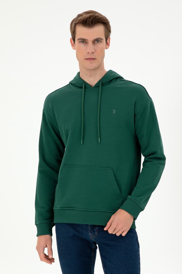 سوئشرت مردانه U.S. Polo Assn. سبز تیره ساده مدل 50298271-VR079 سوئشرت مردانه U.S. Polo Assn. سبز تیره ساده مدل 50298271-VR079