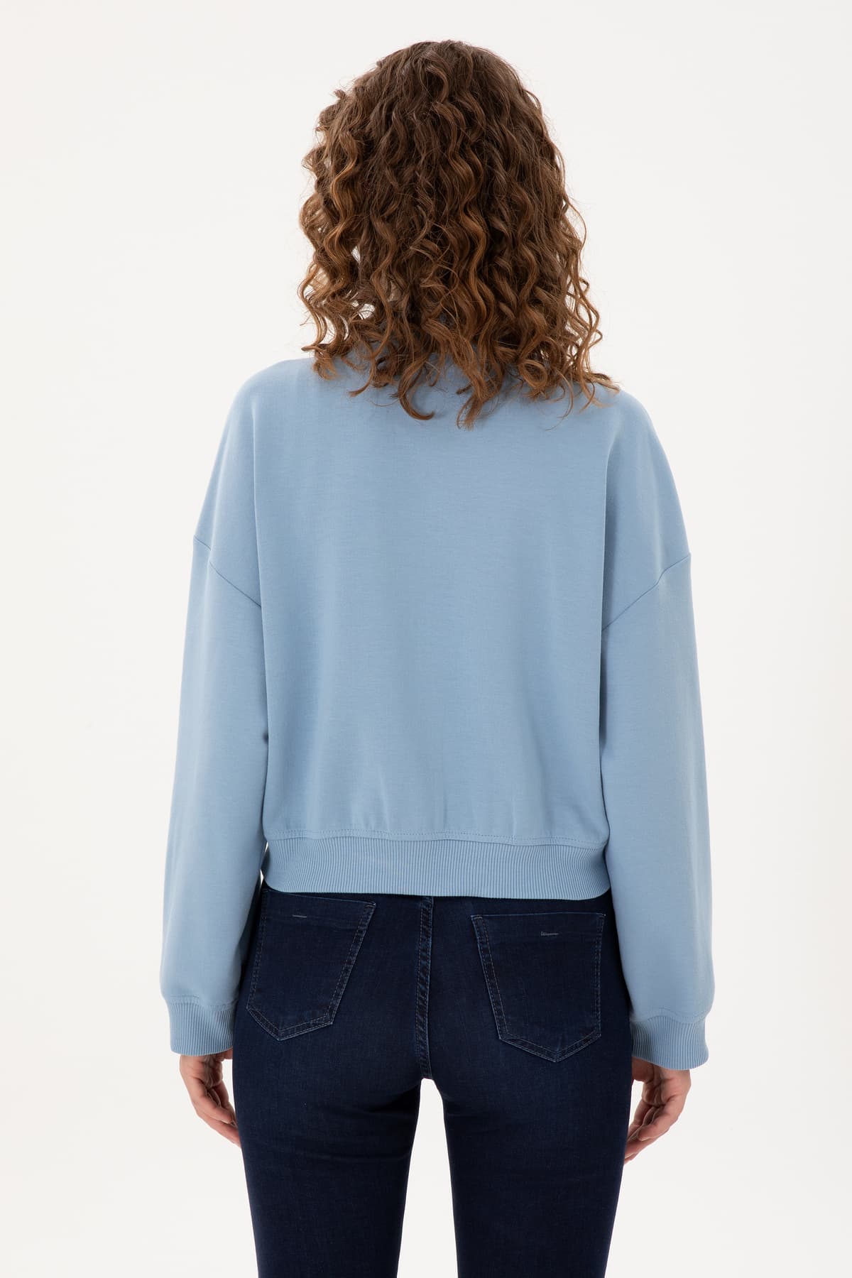 سوئیشرت زنانه U.S. Polo Assn. آبی روشن یقه گرد زیپدار مدل 50299000-VR003 سوئیشرت زنانه U.S. Polo Assn. آبی روشن یقه گرد زیپدار مدل 50299000-VR003