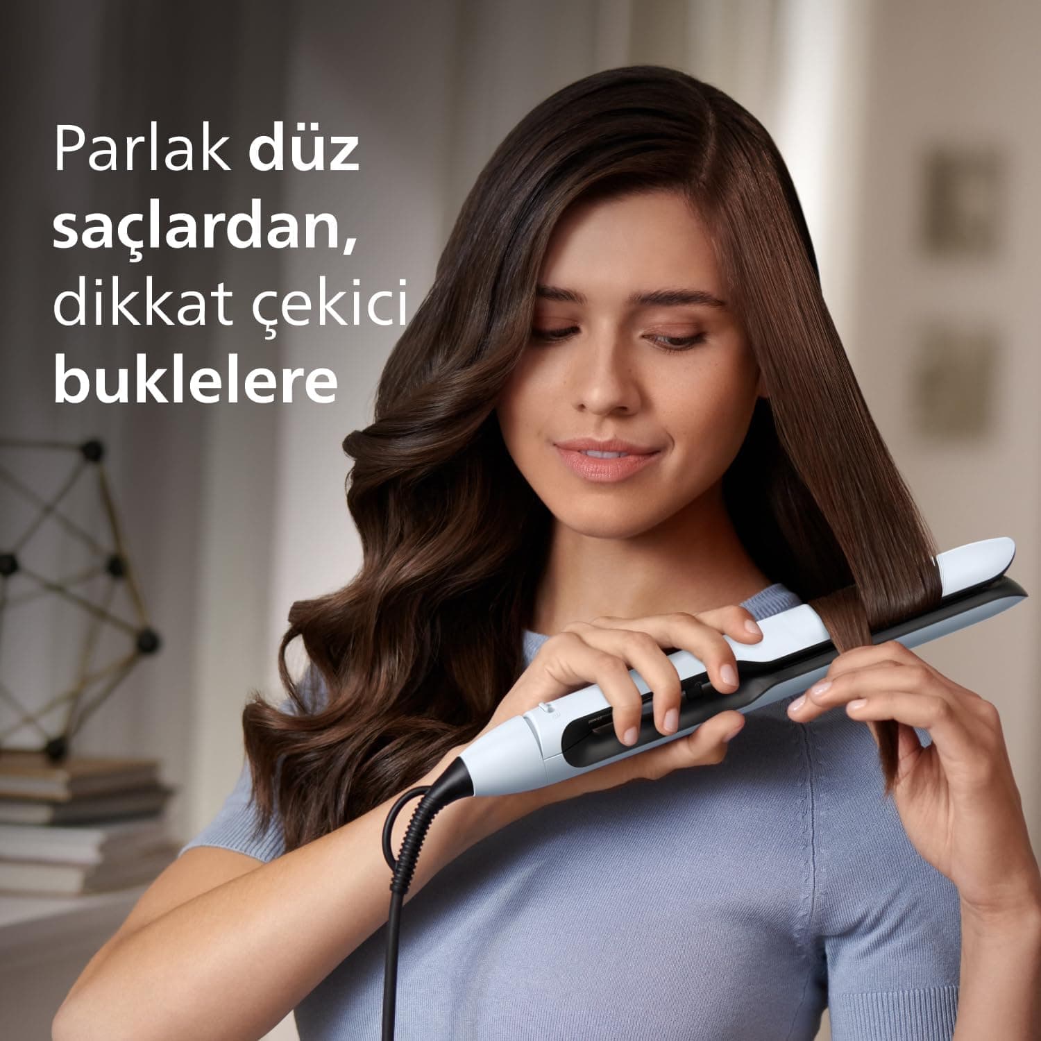 اتو مو PHILIPS با قابلیت فرکنندگی، صفحات روغن آرگان، ThermoShield و مراقبت یونی مدل BHS520/00 اتو مو PHILIPS با قابلیت فرکنندگی، صفحات روغن آرگان، ThermoShield و مراقبت یونی مدل BHS520/00