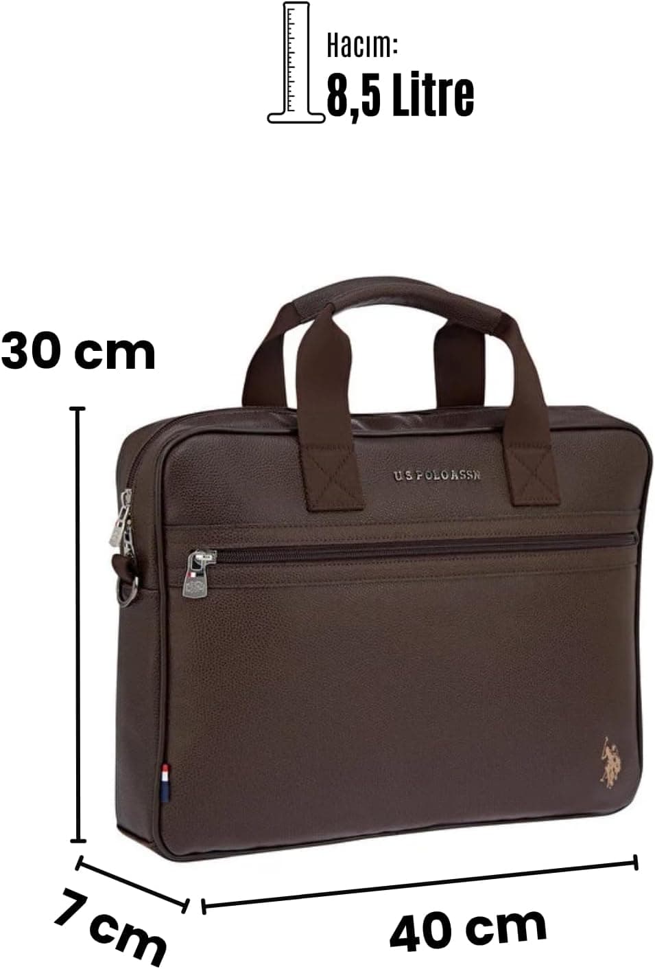 کیف لپتاپ و اسناد با بند دوشی U.S. POLO ASSN. قهوهای مدل 25029-25030 کیف لپتاپ و اسناد با بند دوشی U.S. POLO ASSN. قهوهای مدل 25029-25030