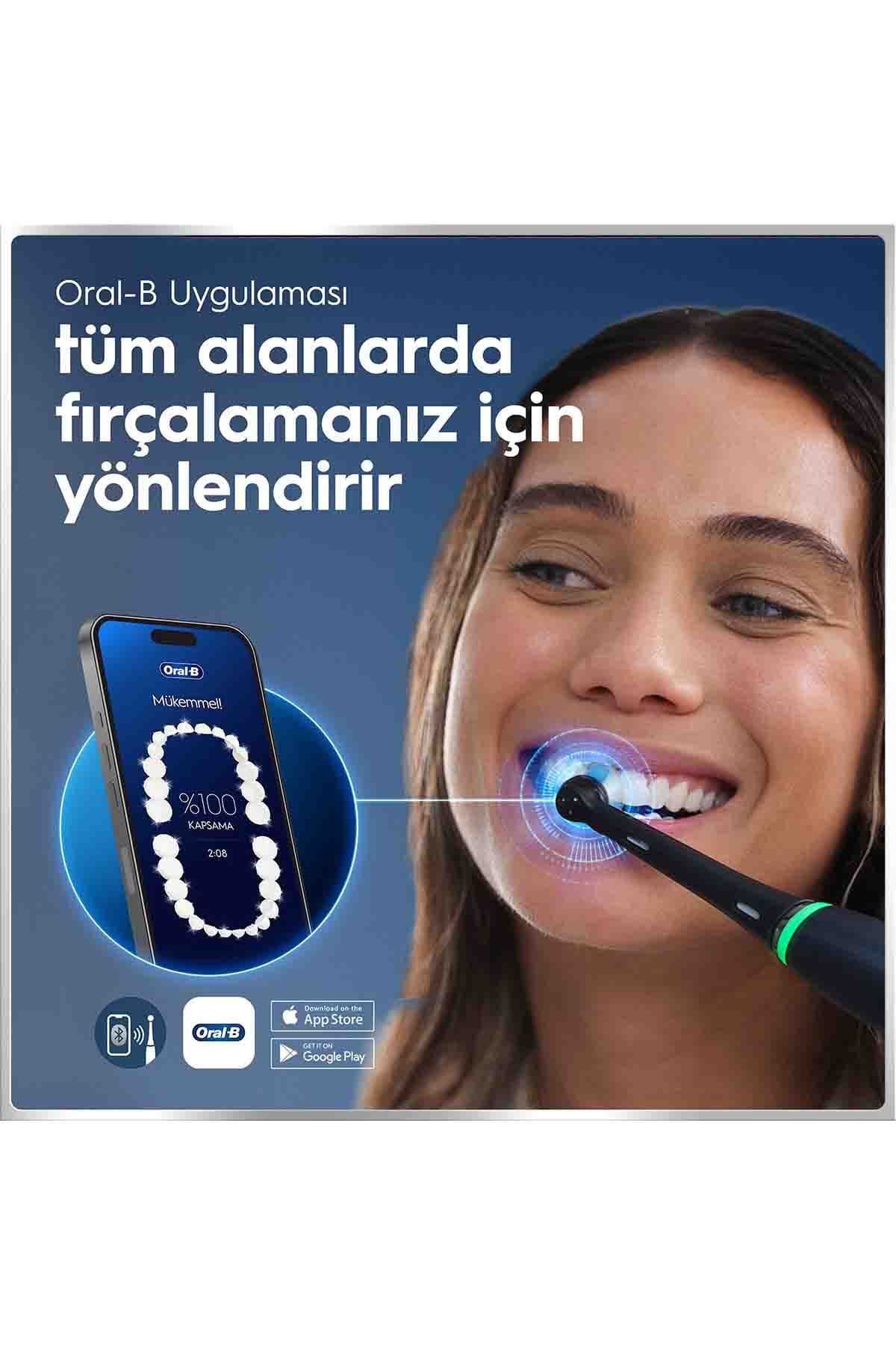 مسواک برقی شارژی Oral-B مشکی iO6 با 4 سری یدک مناسب دندانهای حساس مسواک برقی شارژی Oral-B مشکی iO6 با 4 سری یدک مناسب دندانهای حساس