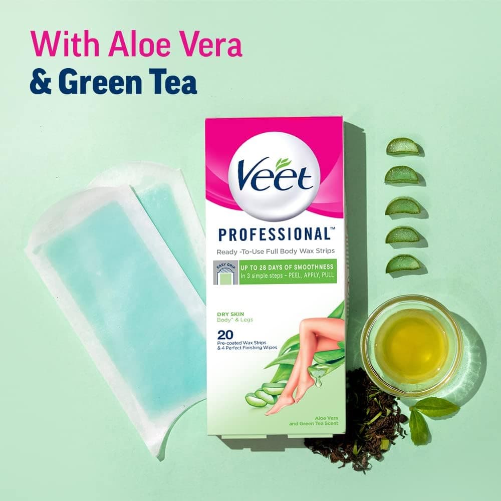 کیت مومزدایی بدن Veet مناسب پوست خشک، 20 نوار کیت مومزدایی بدن Veet مناسب پوست خشک، 20 نوار
