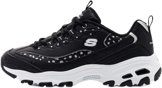 کفش کتانی زنانه Skechers بافتنی مشکی/نقرهای مدل D'LITES - WILDCATS 150236 BKSL کفش کتانی زنانه Skechers بافتنی مشکی/نقرهای مدل D'LITES - WILDCATS 150236 BKSL