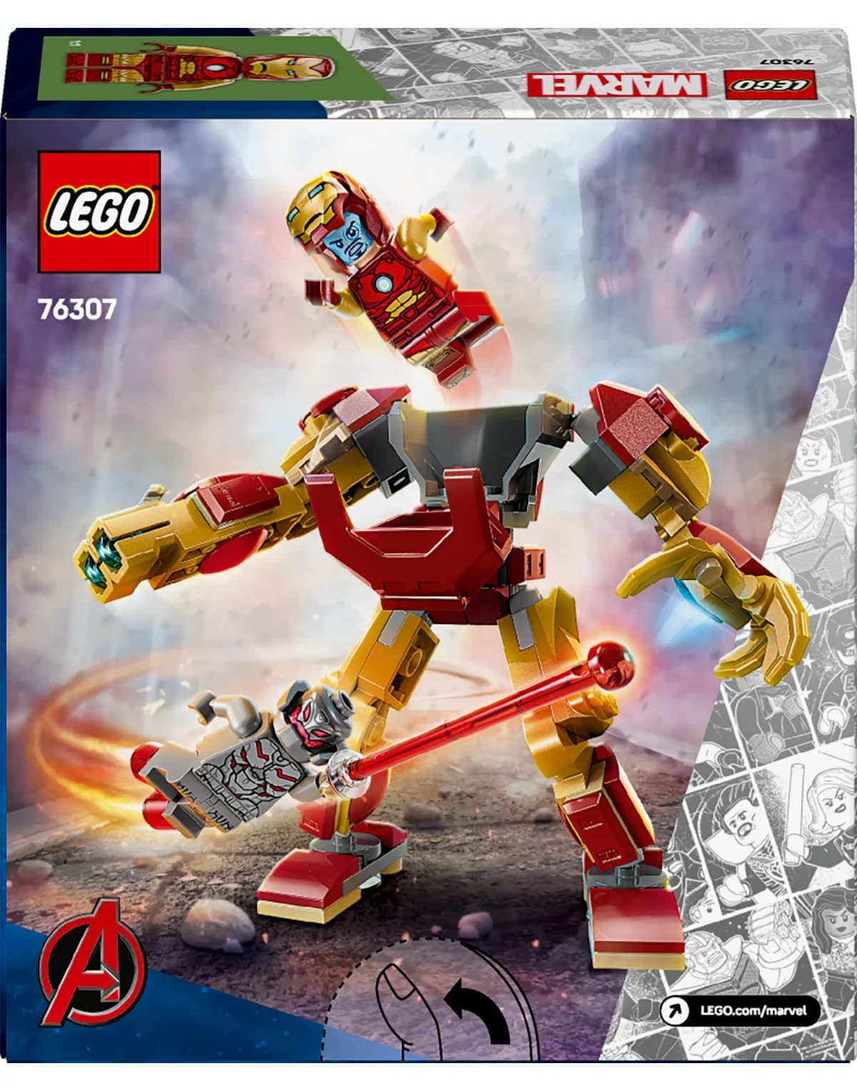 لگو Marvel ربات Iron Man در برابر Ultron برای کودکان مدل 76307، 6+ (101 قطعه) لگو Marvel ربات Iron Man در برابر Ultron برای کودکان مدل 76307، 6+ (101 قطعه)