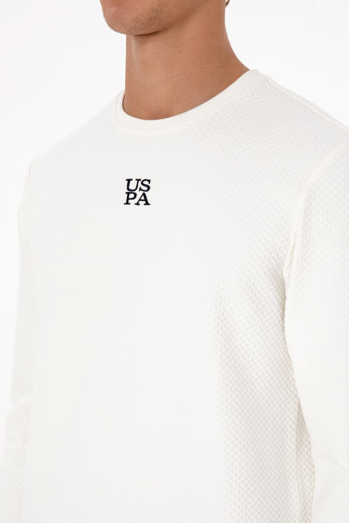 سویشرت مردانه U.S. Polo Assn. فیت معمولی یقه گرد کرم مدل 50308649-VR071 سویشرت مردانه U.S. Polo Assn. فیت معمولی یقه گرد کرم مدل 50308649-VR071