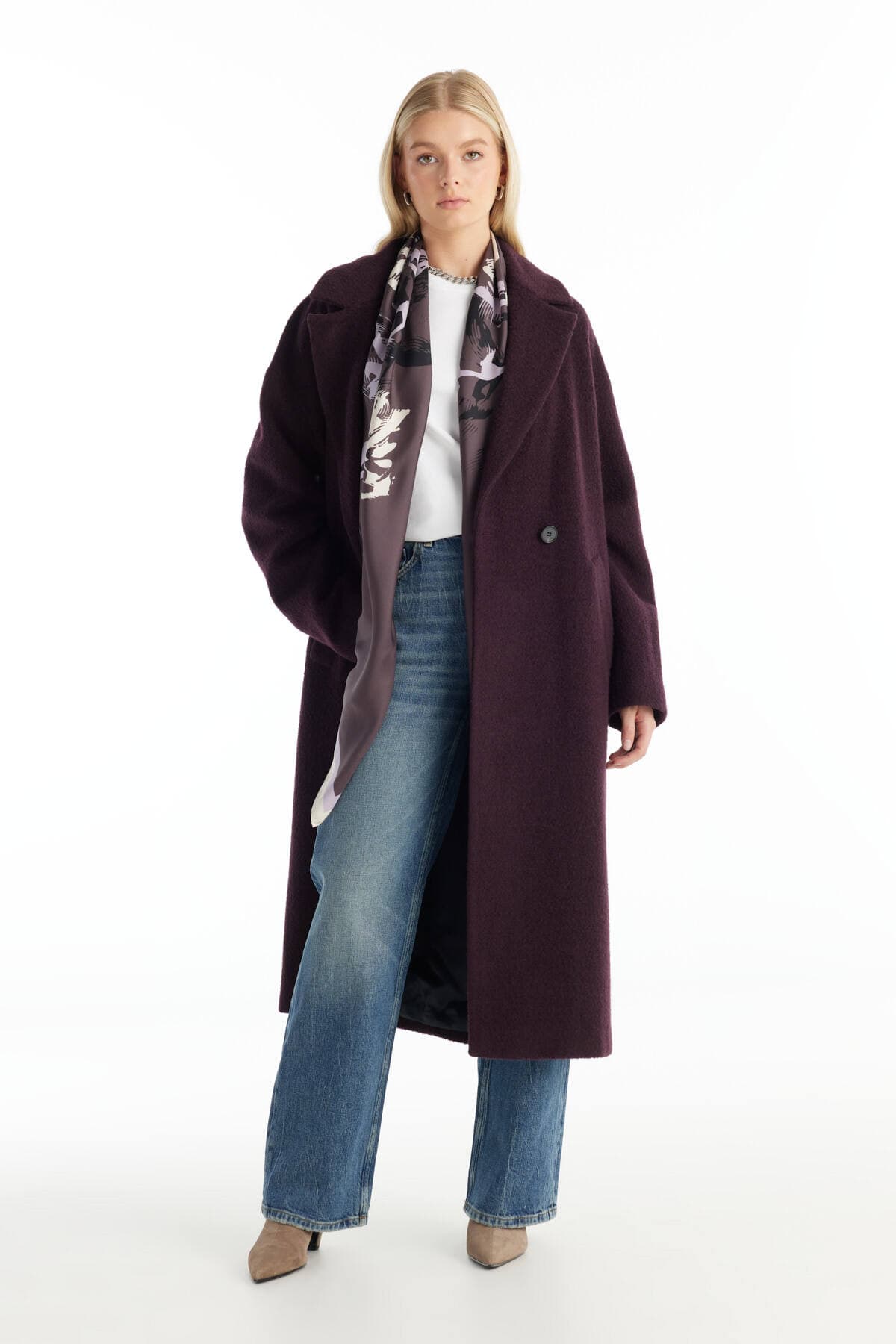 پالتو پشمی Ted Baker رنگ زرشکی پالتو پشمی Ted Baker رنگ زرشکی