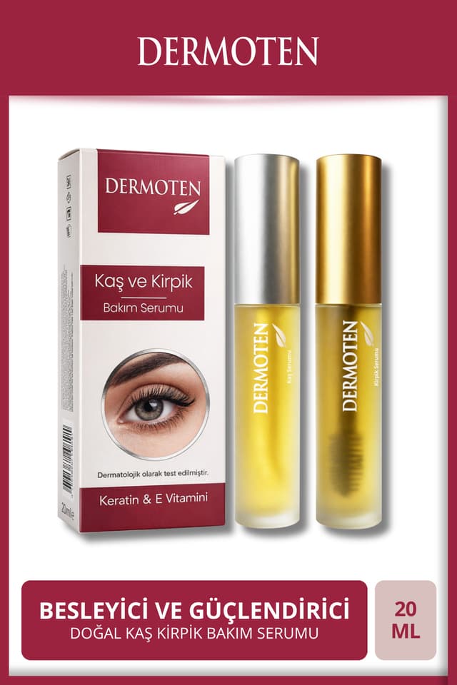 سرم تقویتکننده ابرو و مژه Dermoten با فرمول ۹۸٪ طبیعی حاوی کراتین و ویتامین E 20 ml سرم تقویتکننده ابرو و مژه Dermoten با فرمول ۹۸٪ طبیعی حاوی کراتین و ویتامین E 20 ml