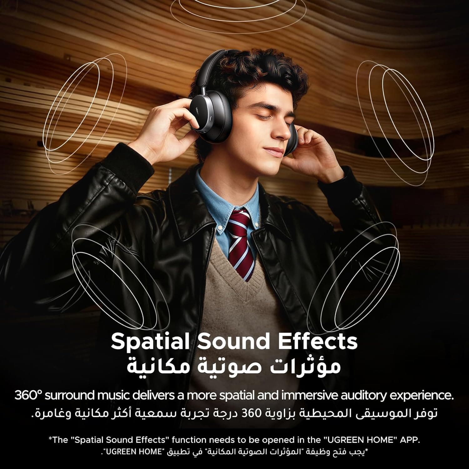 هدفون روگوشی بیسیم UGREEN با حذف نویز فعال مدل Hitune Max6 هدفون روگوشی بیسیم UGREEN با حذف نویز فعال مدل Hitune Max6