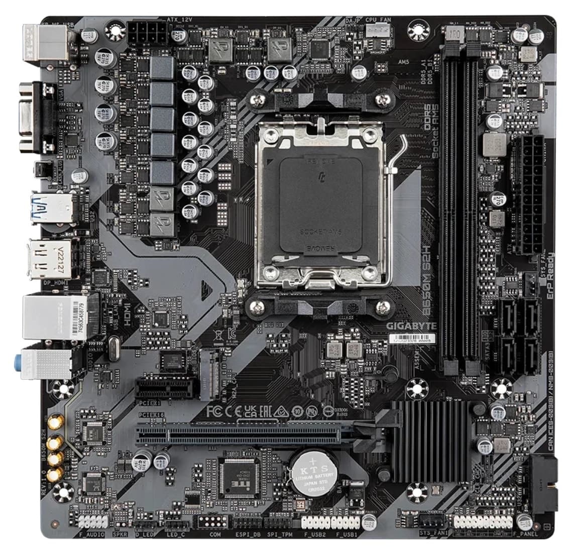 مادربرد Gigabyte با حافظه DDR5 6400(OC) و درگاه DP HDMI فرم فاکتور MATX مدل B650M S2H سوکت AM5 مادربرد Gigabyte با حافظه DDR5 6400(OC) و درگاه DP HDMI فرم فاکتور MATX مدل B650M S2H سوکت AM5
