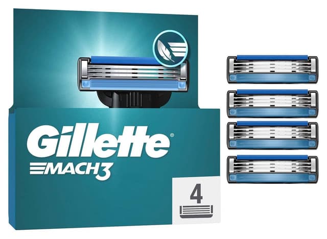 تیغ یدک اصلاح Gillette Mach3 بسته ۴ عددی تیغ یدک اصلاح Gillette Mach3 بسته ۴ عددی