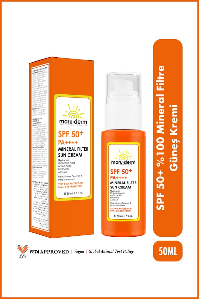کرم ضد آفتاب Maru.Derm فیلتر معدنی %100 SPF 50+ PA++++ 50 ML کرم ضد آفتاب Maru.Derm فیلتر معدنی %100 SPF 50+ PA++++ 50 ML