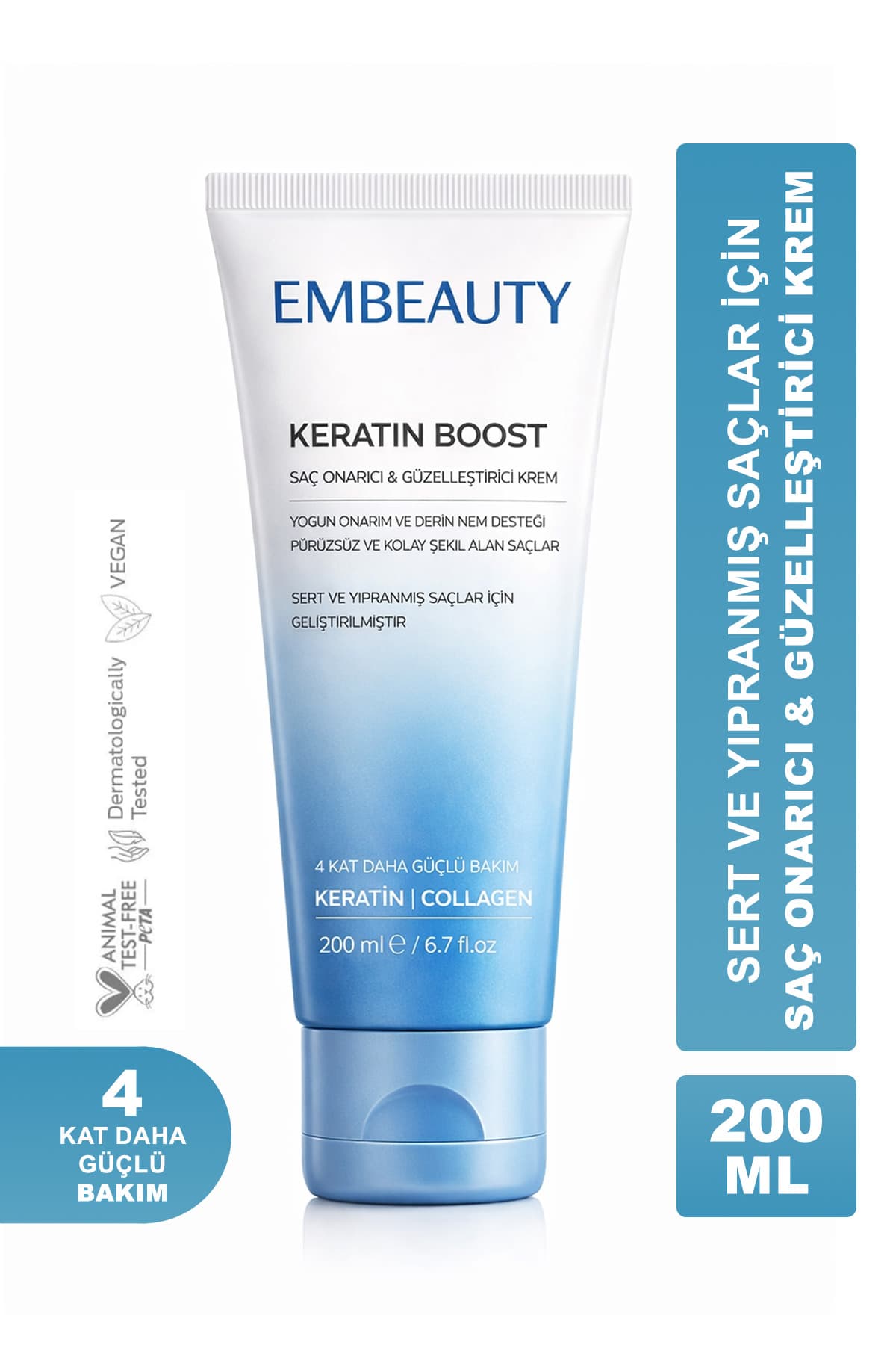 کرم مراقبت مو Embeauty ترمیمکننده و حجمدهنده Keratin Boost 200 ml کرم مراقبت مو Embeauty ترمیمکننده و حجمدهنده Keratin Boost 200 ml