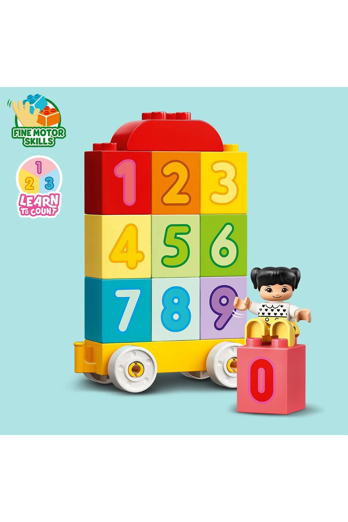 اسباببازی ساختنی قطار آموزش شمارش لگو DUPLO مناسب 1/2+ سال مدل 10954، 23P اسباببازی ساختنی قطار آموزش شمارش لگو DUPLO مناسب 1/2+ سال مدل 10954، 23P