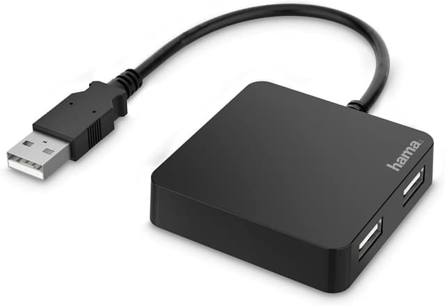 هاب USB Hama مشکی 4 پورت USB 2.0 480 Gbps مدل 00200121 هاب USB Hama مشکی 4 پورت USB 2.0 480 Gbps مدل 00200121