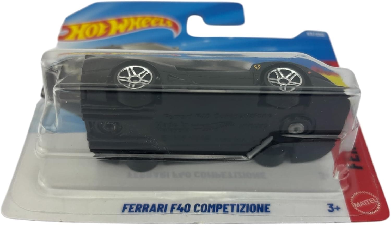 ماشین اسباببازی دایکست Hot Wheels مشکی مدل Ferrari F40 Competizine مقیاس 1:64، 3/5، 63/250 ماشین اسباببازی دایکست Hot Wheels مشکی مدل Ferrari F40 Competizine مقیاس 1:64، 3/5، 63/250