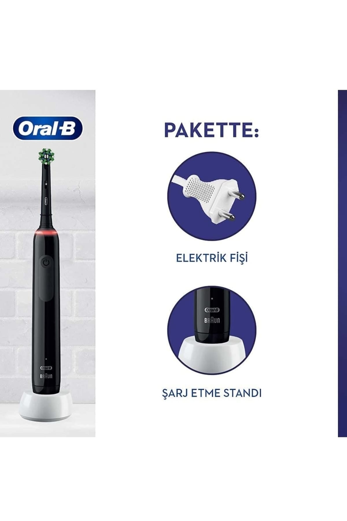 مسواک شارژی Oral-B Pro3-3500 مشکی با کیف مسافرتی مسواک شارژی Oral-B Pro3-3500 مشکی با کیف مسافرتی