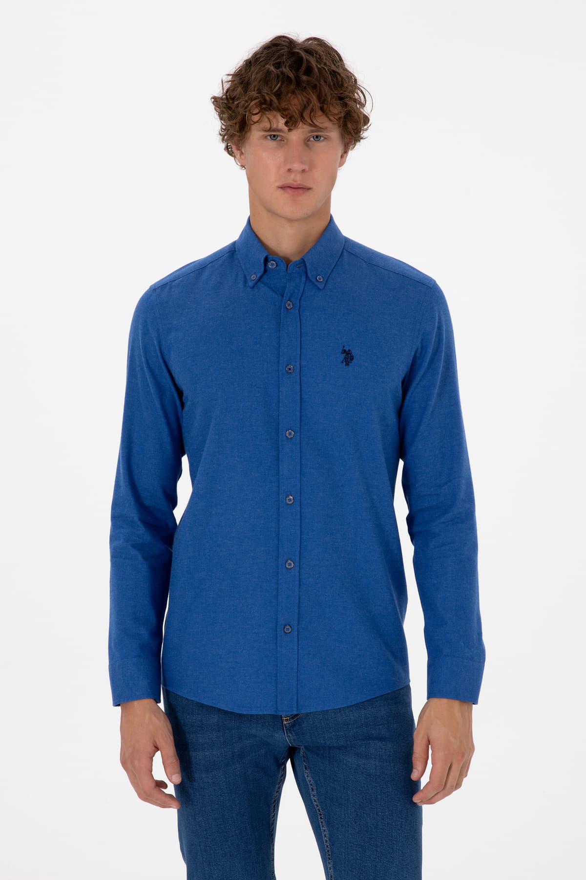 پیراهن مردانه U.S. Polo Assn. آبی آستین بلند بیسیک مدل 50316721-VR212 پیراهن مردانه U.S. Polo Assn. آبی آستین بلند بیسیک مدل 50316721-VR212