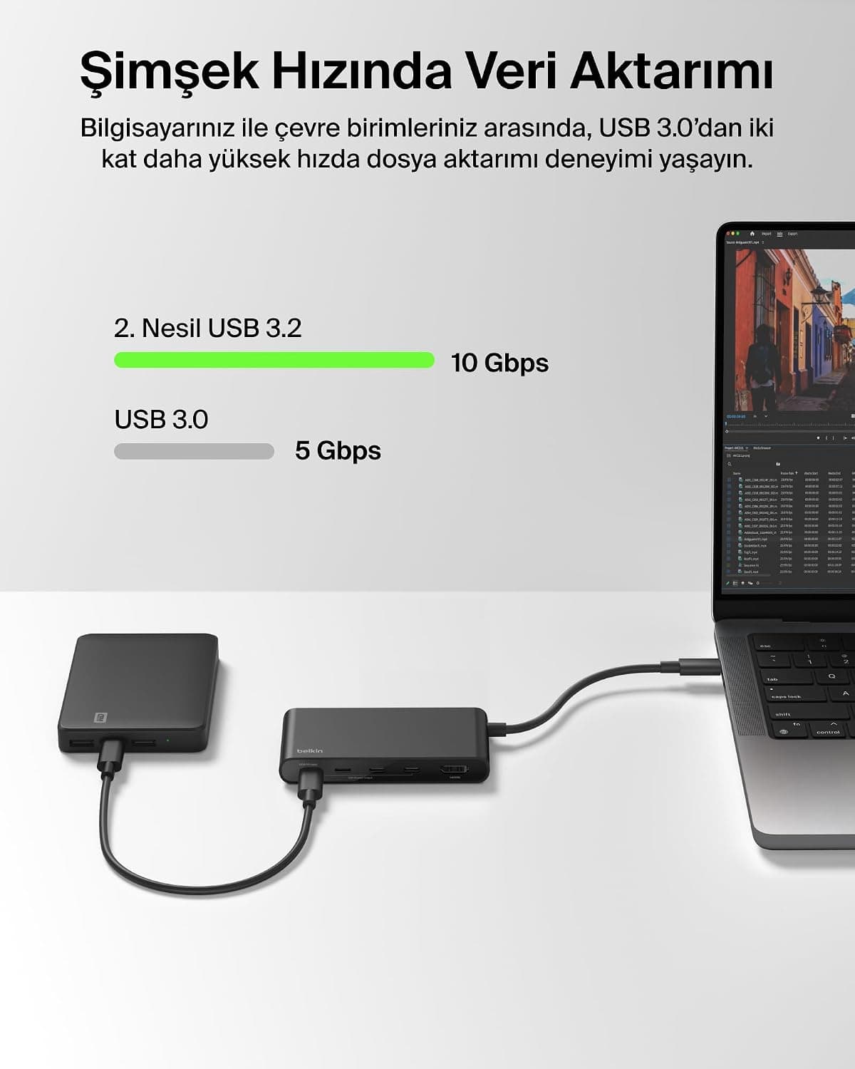 هاب 5 پورته USB-C Belkin با خروجی 4K HDMI، نرخ 60Hz، توان 100W و انتقال داده 10 Gbps هاب 5 پورته USB-C Belkin با خروجی 4K HDMI، نرخ 60Hz، توان 100W و انتقال داده 10 Gbps
