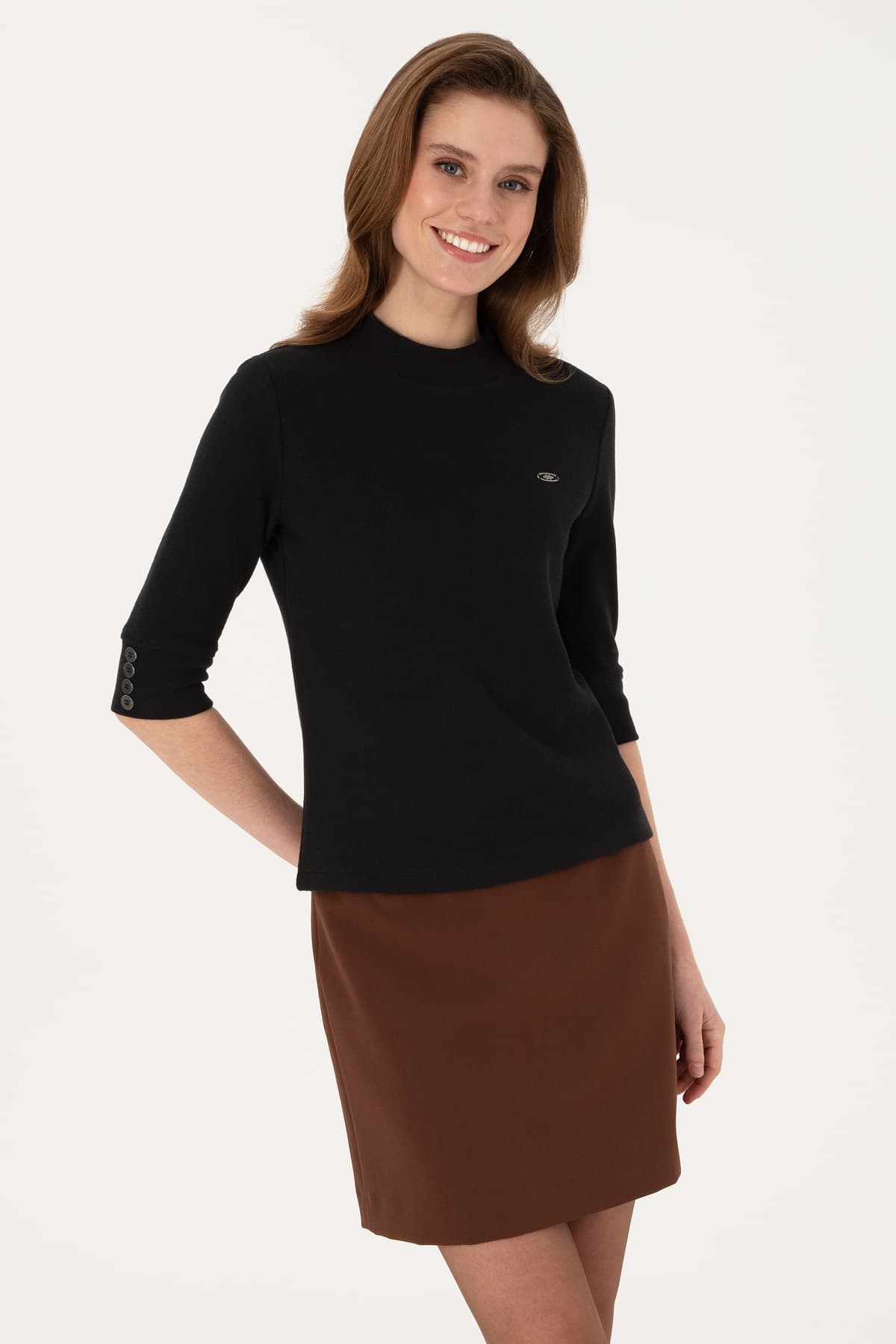 سوئیشرت زنانه U.S. Polo Assn. مشکی با یقه ماهیگیری دکمهدار مدل 50314156-VR046 سوئیشرت زنانه U.S. Polo Assn. مشکی با یقه ماهیگیری دکمهدار مدل 50314156-VR046
