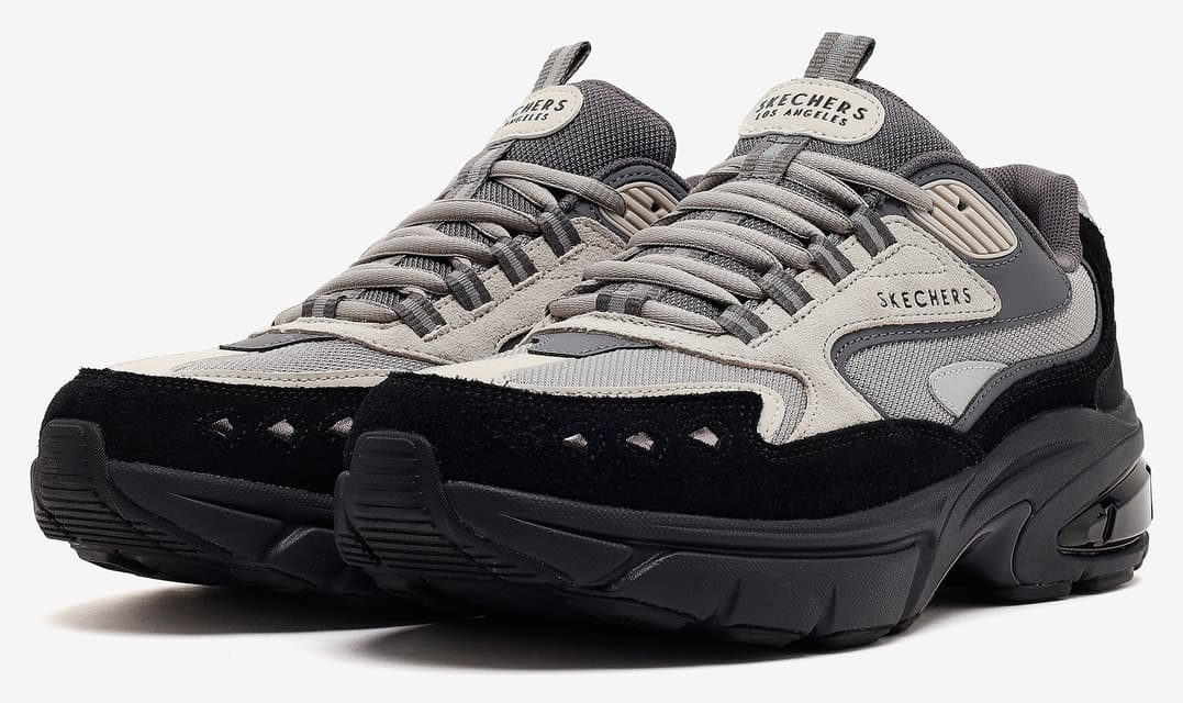 کفش اسنیکرز مردانه Skechers خاکستری مدل SHADOW 183214 DKGY کفش اسنیکرز مردانه Skechers خاکستری مدل SHADOW 183214 DKGY