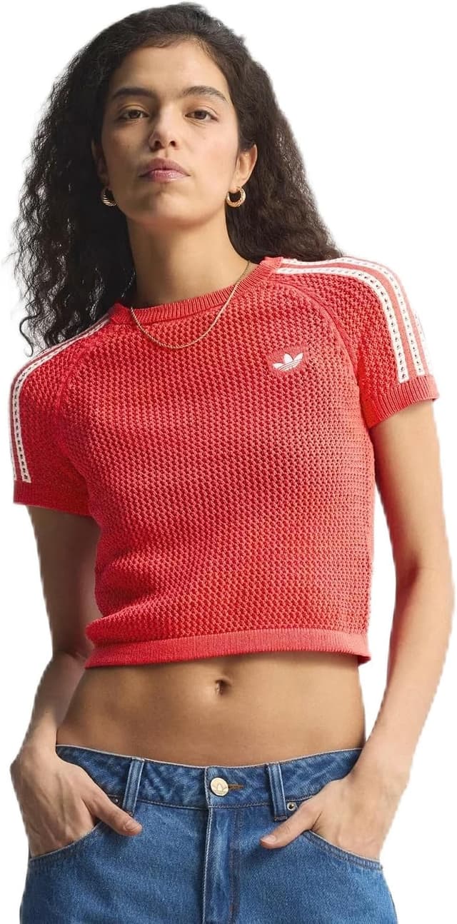 تیشرت زنانه adidas بافتنی کراشه Cali تیشرت زنانه adidas بافتنی کراشه Cali