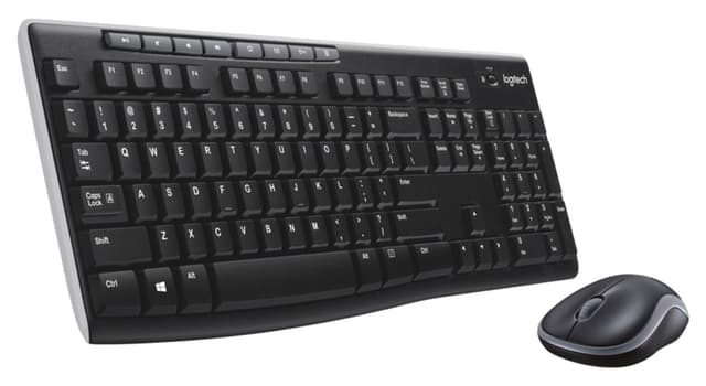 ست کیبورد و ماوس بیسیم Logitech ترکی Q با گیرنده USB مشکی مدل MK270 920-004525 ست کیبورد و ماوس بیسیم Logitech ترکی Q با گیرنده USB مشکی مدل MK270 920-004525
