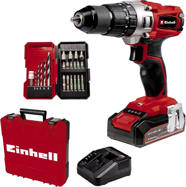 پیچگوشتی شارژی ضربهای Einhell مدل TE-CD 18/2 Li-i +22 (1x2,5Ah) 4514220 پیچگوشتی شارژی ضربهای Einhell مدل TE-CD 18/2 Li-i +22 (1x2,5Ah) 4514220