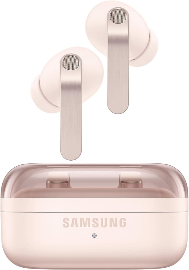 هدفون بلوتوثی Samsung Galaxy Buds4 Pro طلایی با بدنه فلزی، بلندگوی 2 راهه، تقویتکننده دوگانه، ANC و کنترل تطبیقی نویز هدفون بلوتوثی Samsung Galaxy Buds4 Pro طلایی با بدنه فلزی، بلندگوی 2 راهه، تقویتکننده دوگانه، ANC و کنترل تطبیقی نویز