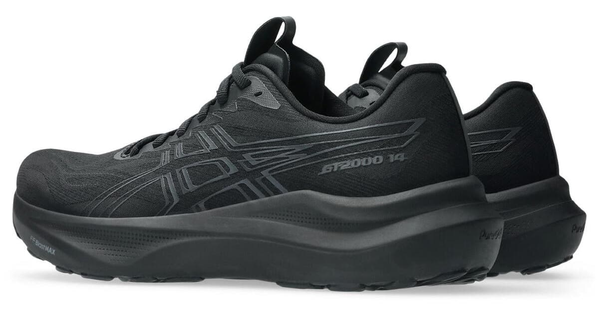 کفش دویدن مردانه Asics مشکی خاکستری مدل GT-2000 14 1011C056-002 کفش دویدن مردانه Asics مشکی خاکستری مدل GT-2000 14 1011C056-002