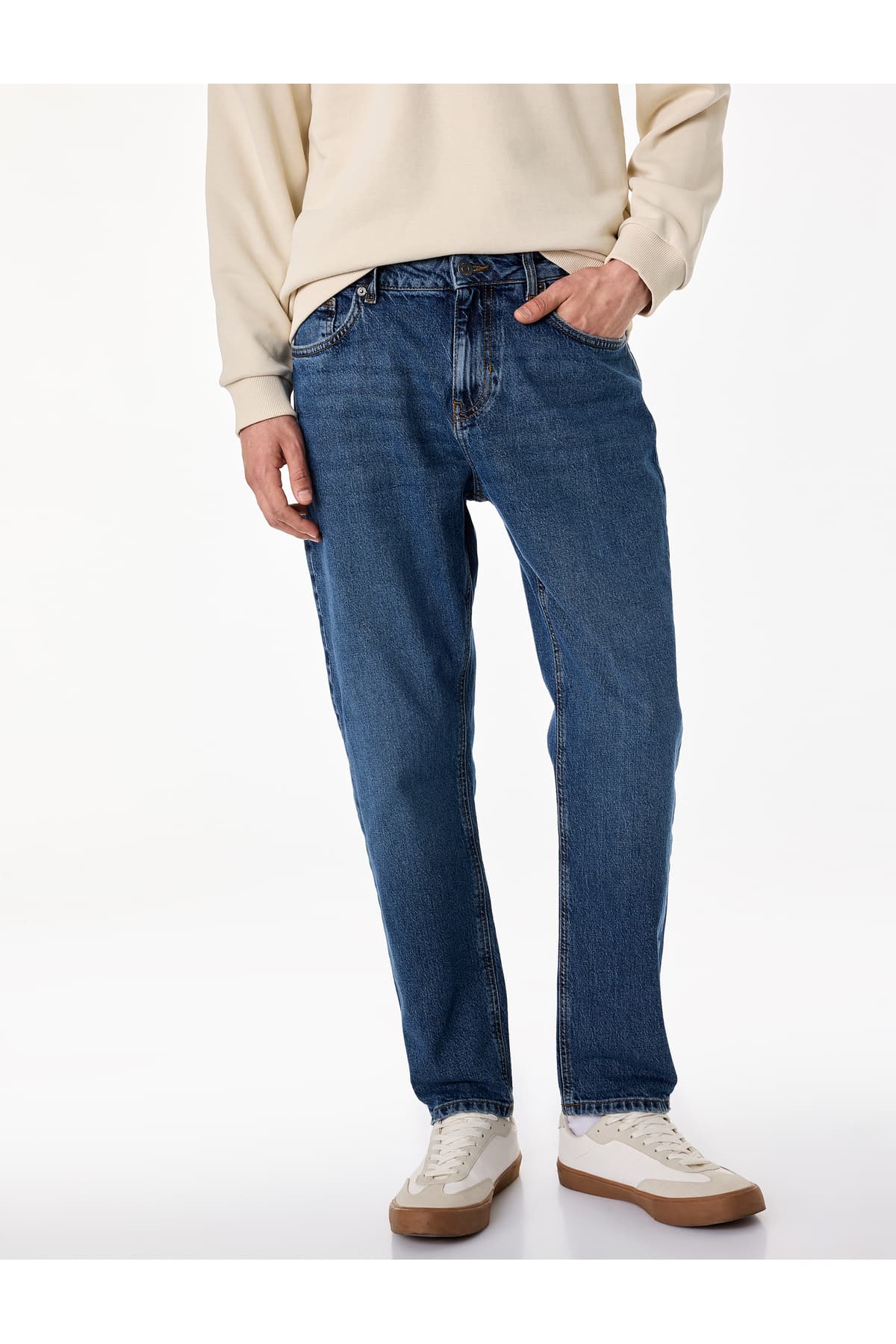 شلوار جین مردانه Koton نخی فیت معمولی Tapered Joe Jean شلوار جین مردانه Koton نخی فیت معمولی Tapered Joe Jean