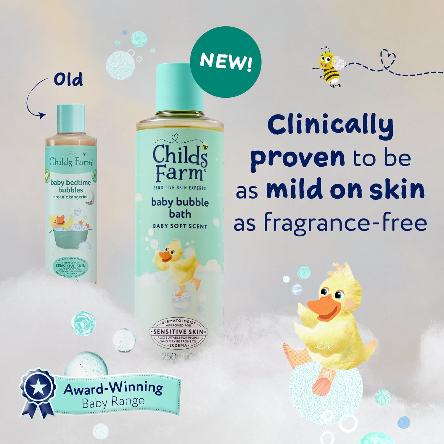 فوم حمام کودک Childs Farm با عصاره آلوئهورا و خیار 250ml فوم حمام کودک Childs Farm با عصاره آلوئهورا و خیار 250ml