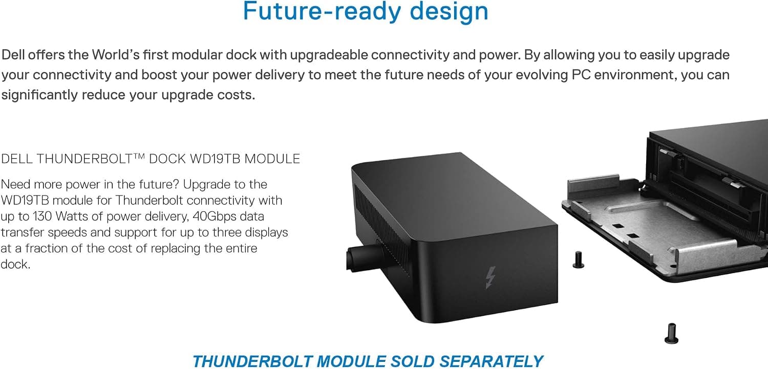 داک استیشن Dell با USB-C، HDMI و DisplayPort دوگانه مدل WD19 180W داک استیشن Dell با USB-C، HDMI و DisplayPort دوگانه مدل WD19 180W