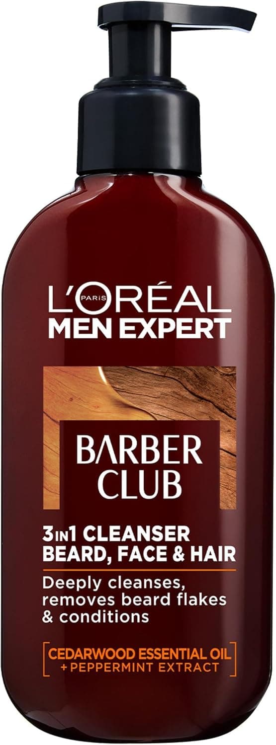 شوینده مردانه L'Oreal Men Expert Barber Club 3-In-1 ریش، مو و صورت 200ml شوینده مردانه L'Oreal Men Expert Barber Club 3-In-1 ریش، مو و صورت 200ml
