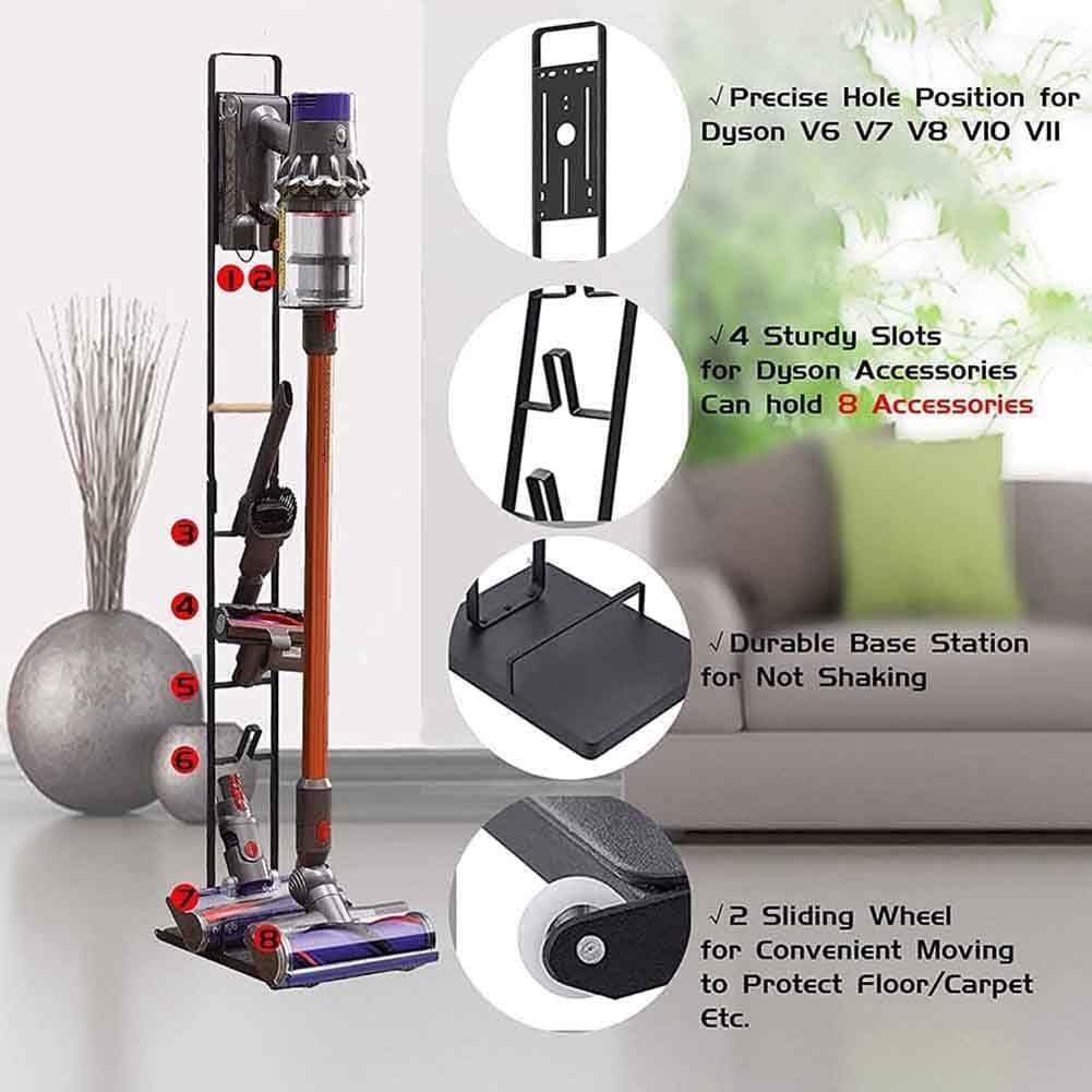 پایه نگهدارنده جاروبرقی RUQIWEMI فلزی با چرخ مناسب Dyson و Dreame مدل 1 پایه نگهدارنده جاروبرقی RUQIWEMI فلزی با چرخ مناسب Dyson و Dreame مدل 1