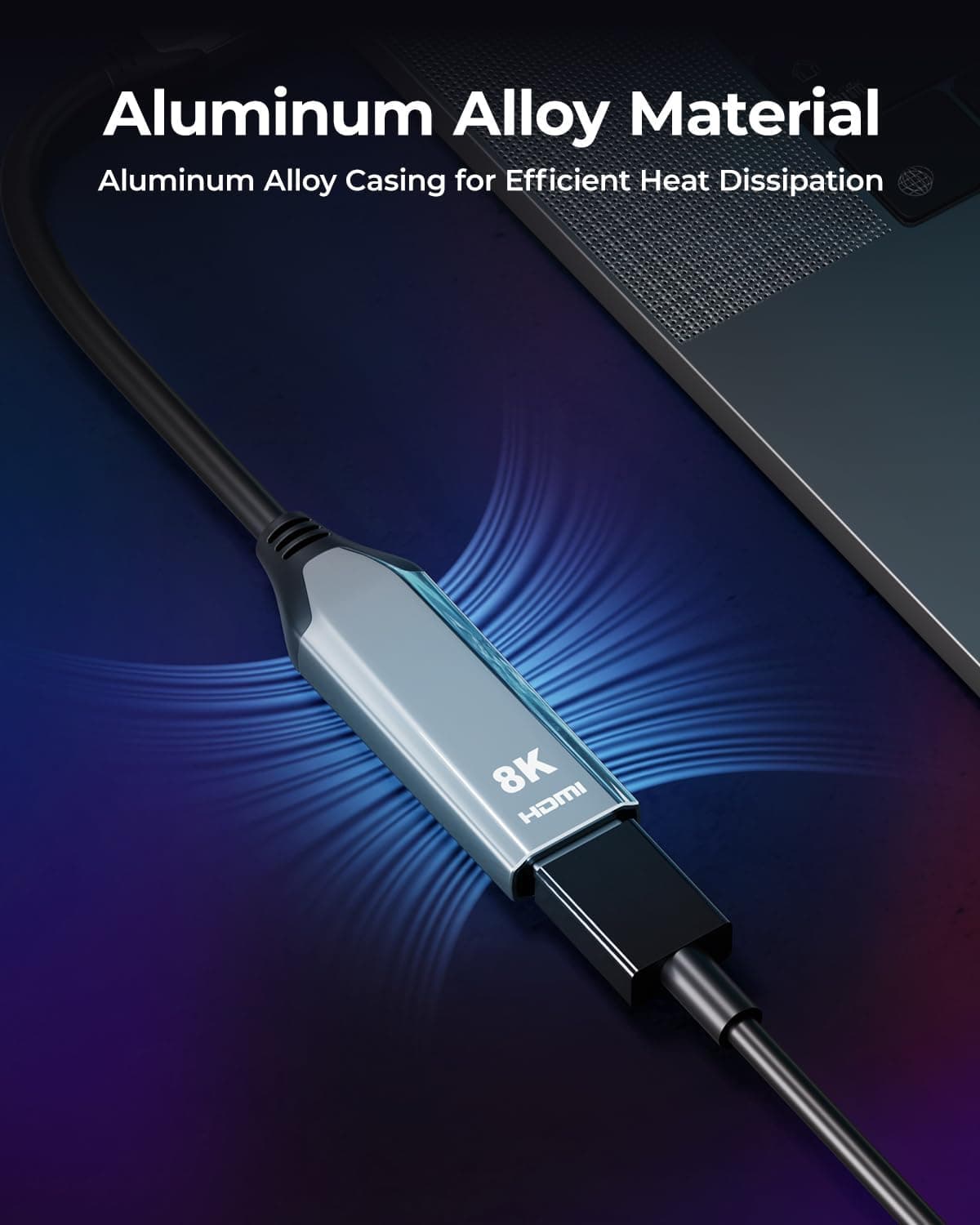 مبدل USB C به HDMI wegear سازگار با Thunderbolt 3/4، پشتیبانی از 8K@60Hz و 4K@144Hz مدل 8K مبدل USB C به HDMI wegear سازگار با Thunderbolt 3/4، پشتیبانی از 8K@60Hz و 4K@144Hz مدل 8K