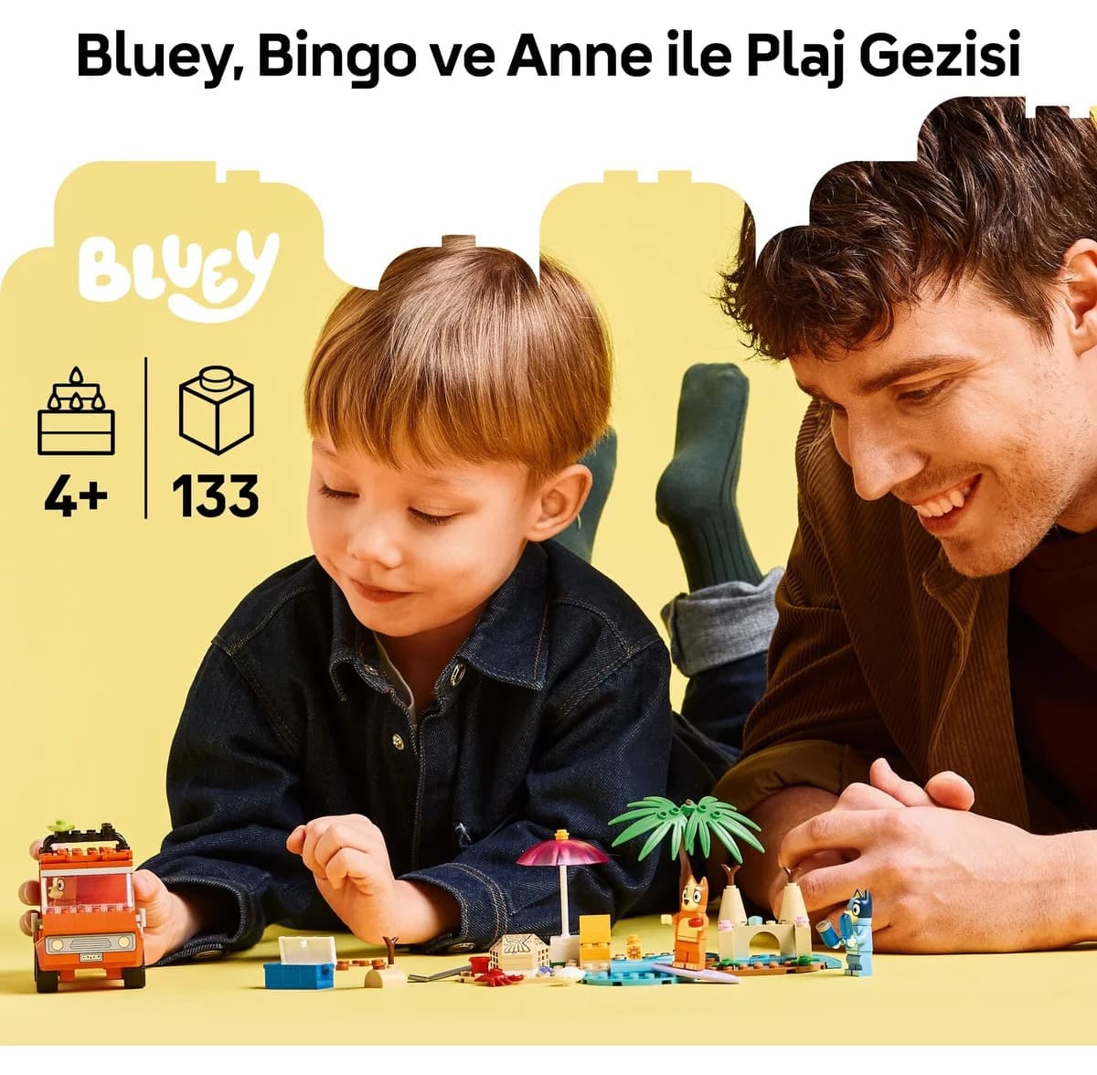 لگو گردش خانوادگی به ساحل Bluey 133 قطعه مدل 11202 لگو گردش خانوادگی به ساحل Bluey 133 قطعه مدل 11202