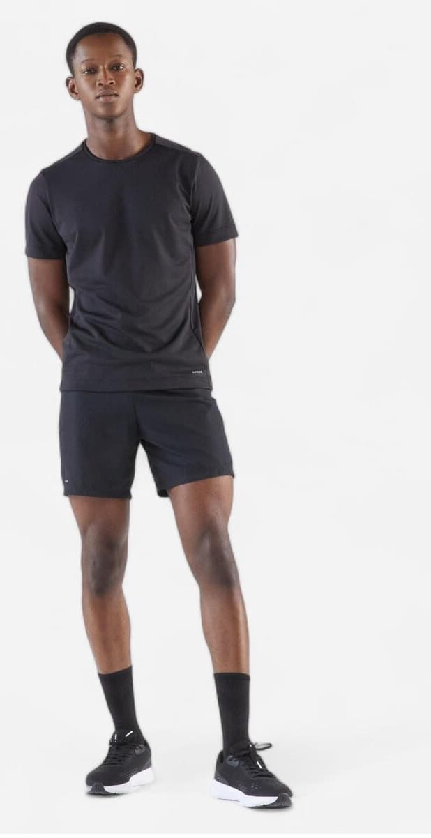 تیشرت مردانه Decathlon دویدن و پیادهروی خشکشونده سریع Dry مشکی تیشرت مردانه Decathlon دویدن و پیادهروی خشکشونده سریع Dry مشکی