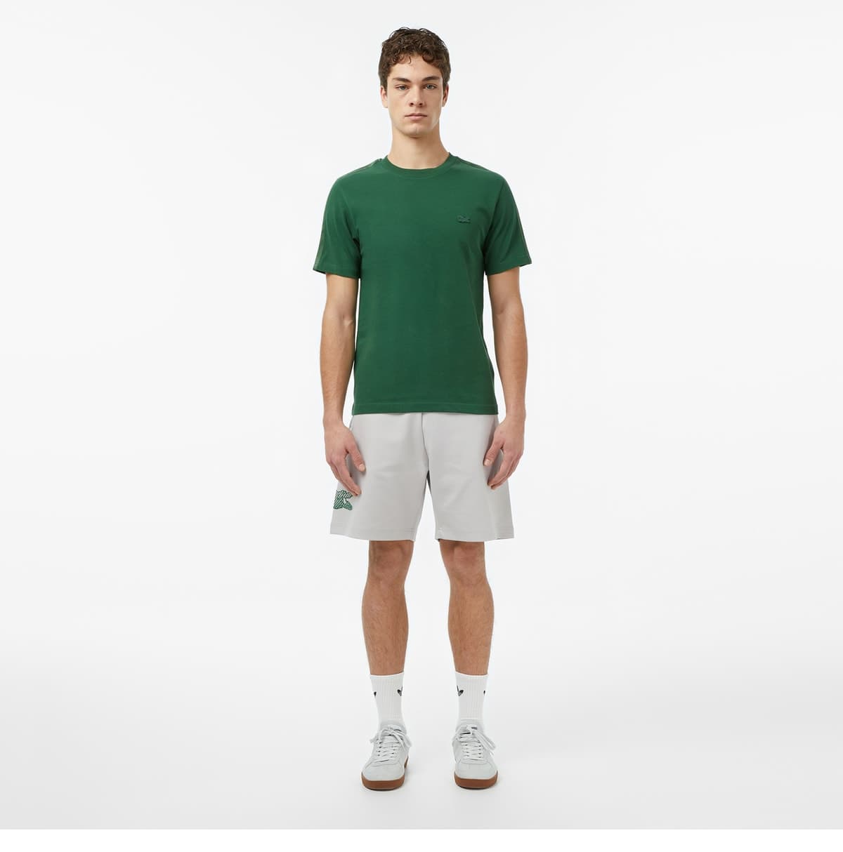 تیشرت مردانه Lacoste فیت معمولی یقه گرد سبز تیره تیشرت مردانه Lacoste فیت معمولی یقه گرد سبز تیره