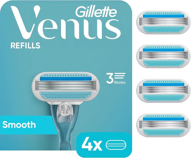تیغ یدک زنانه Gillette Venus Smooth بسته 4 عددی تیغ یدک زنانه Gillette Venus Smooth بسته 4 عددی