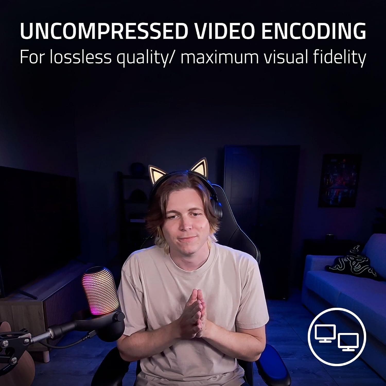 وبکم Razer مدل Kiyo V2 4K با فوکوس خودکار هوشمند رنگ کوارتز وبکم Razer مدل Kiyo V2 4K با فوکوس خودکار هوشمند رنگ کوارتز