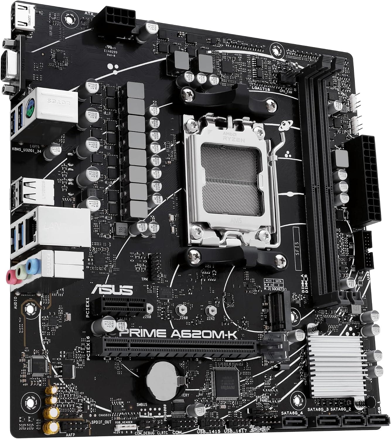 مادربرد ASUS سوکت AM5 چیپست A620 DDR5 Micro ATX مدل PRIME A620M-K مادربرد ASUS سوکت AM5 چیپست A620 DDR5 Micro ATX مدل PRIME A620M-K