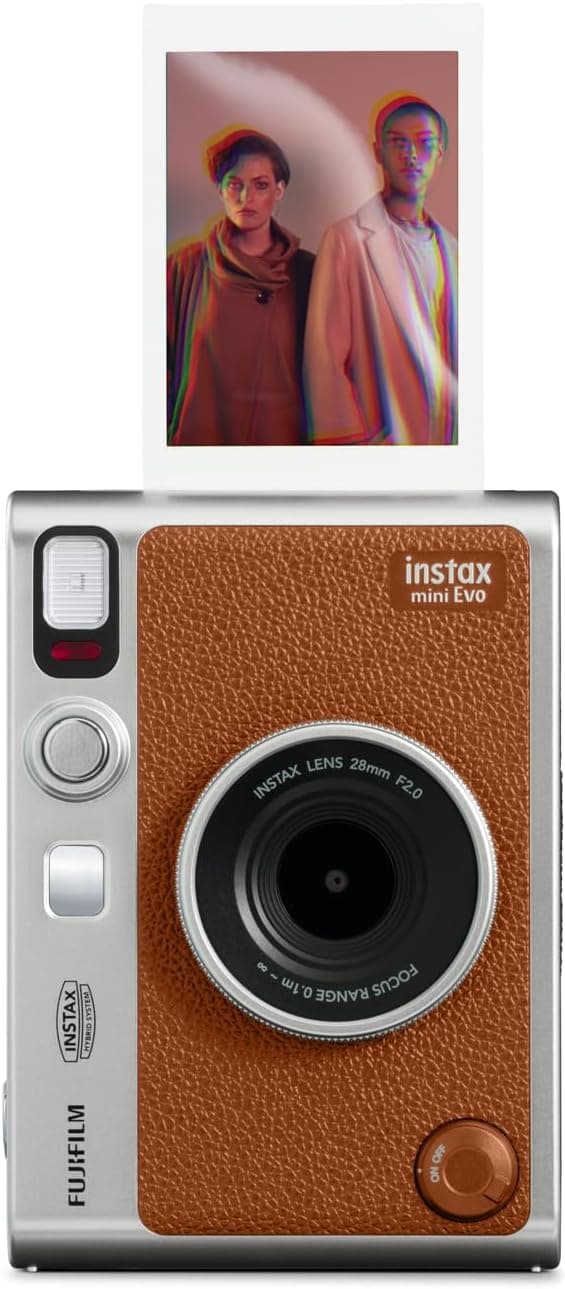 دوربین چاپ سریع Fujifilm Instax Mini Evo قهوهای دوربین چاپ سریع Fujifilm Instax Mini Evo قهوهای