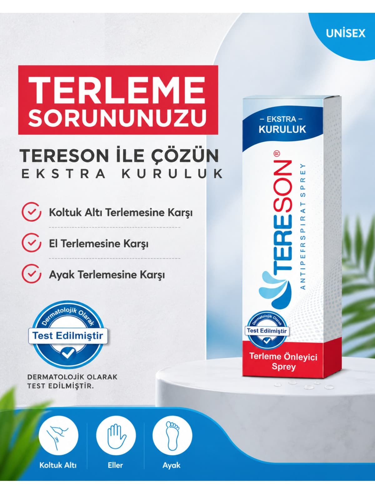 اسپری ضدتعریق زنانه Tereson دست، پا و زیر بغل ضد بو 2x50 ml اسپری ضدتعریق زنانه Tereson دست، پا و زیر بغل ضد بو 2x50 ml