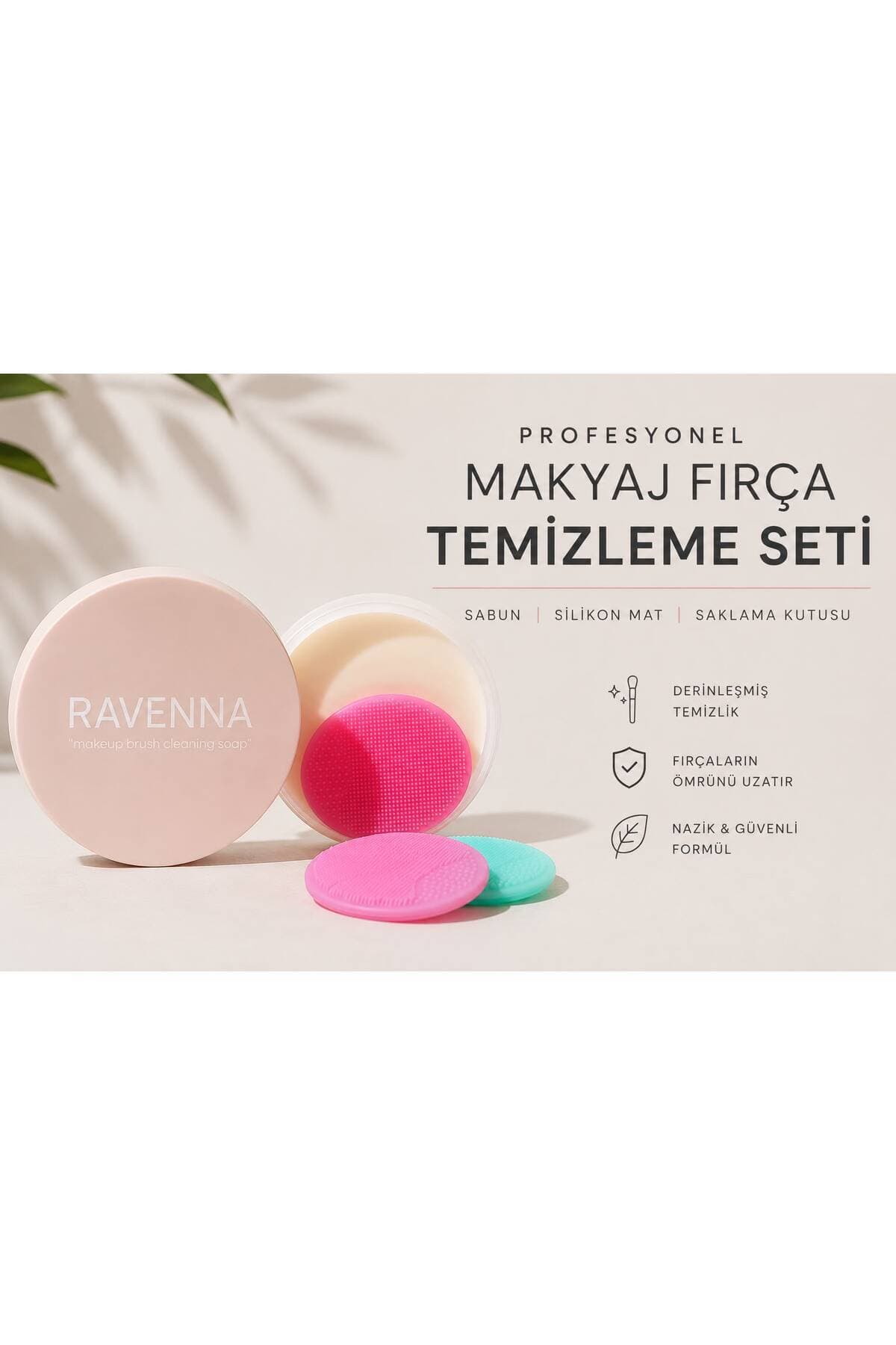 ست تمیزکننده حرفهای برس آرایش RAVENNA با صابون 110 گرمی، جعبه نگهداری و زیرانداز سیلیکونی ست تمیزکننده حرفهای برس آرایش RAVENNA با صابون 110 گرمی، جعبه نگهداری و زیرانداز سیلیکونی