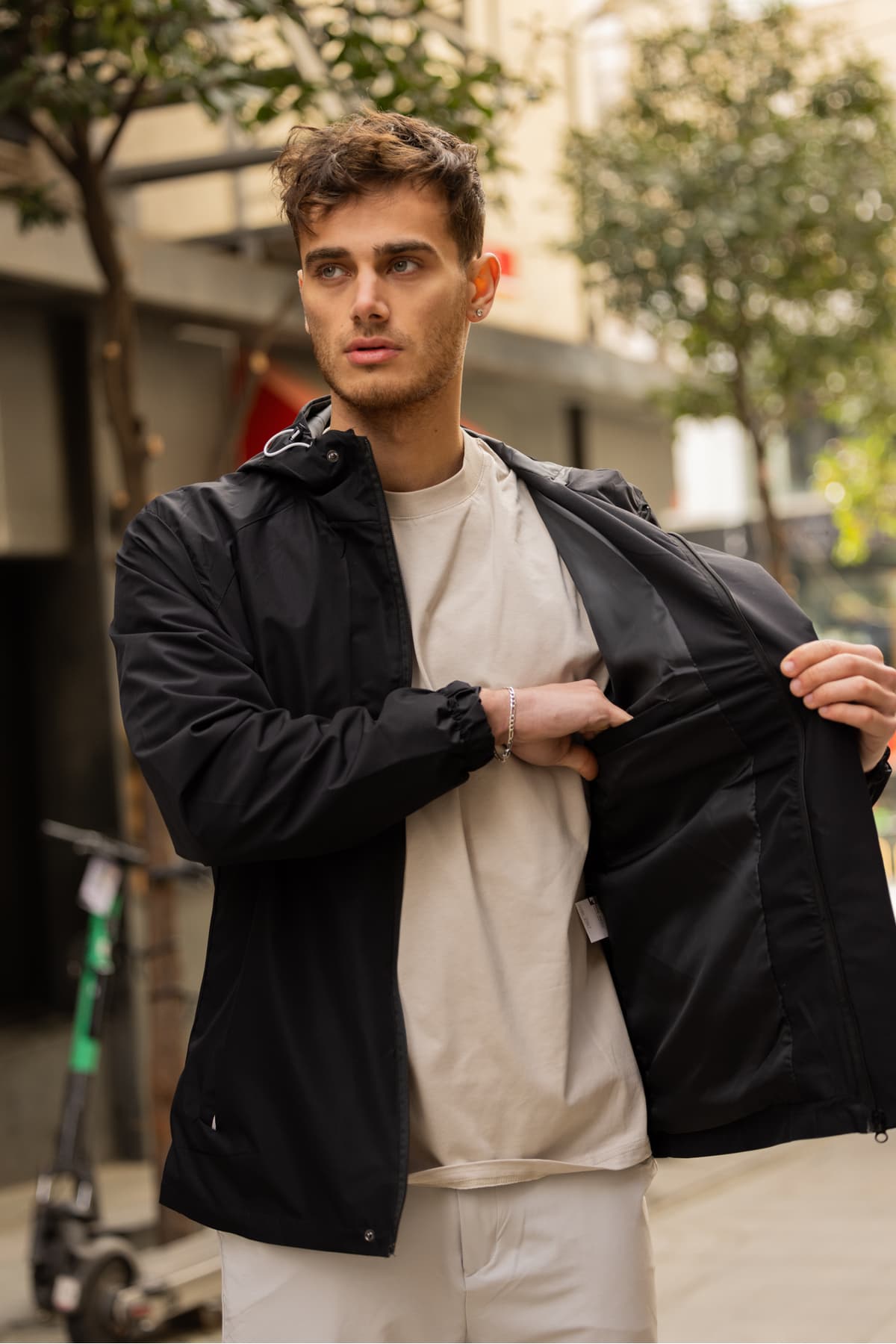 بادگیر بارانی مردانه 3MODA کلاهدار ضدآب با آستر داخلی بادگیر بارانی مردانه 3MODA کلاهدار ضدآب با آستر داخلی