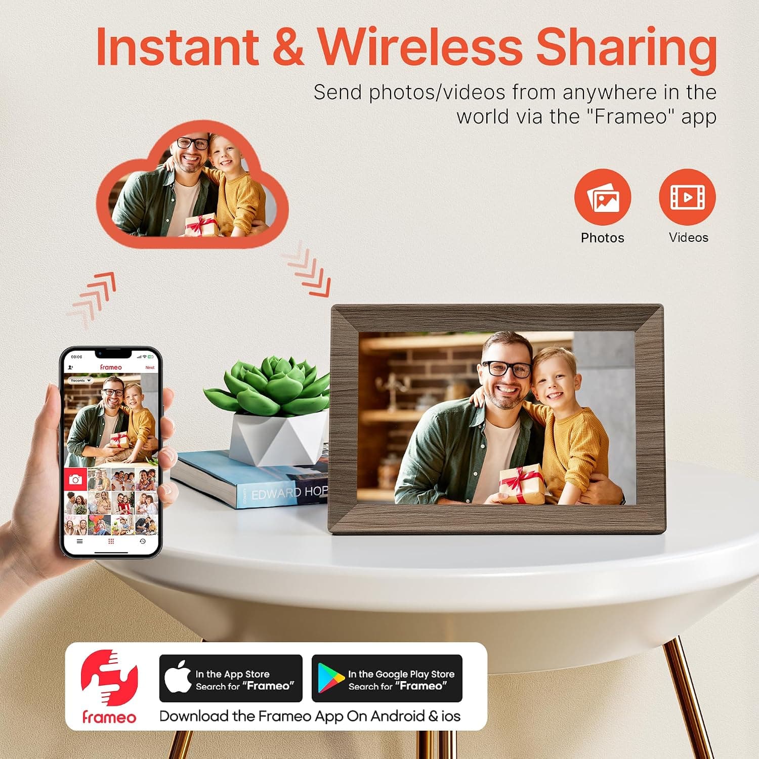 قاب عکس دیجیتال WiFi 10.1 اینچی BIGASUO با حافظه 32GB و صفحهنمایش لمسی IPS مدل Frameo قاب عکس دیجیتال WiFi 10.1 اینچی BIGASUO با حافظه 32GB و صفحهنمایش لمسی IPS مدل Frameo