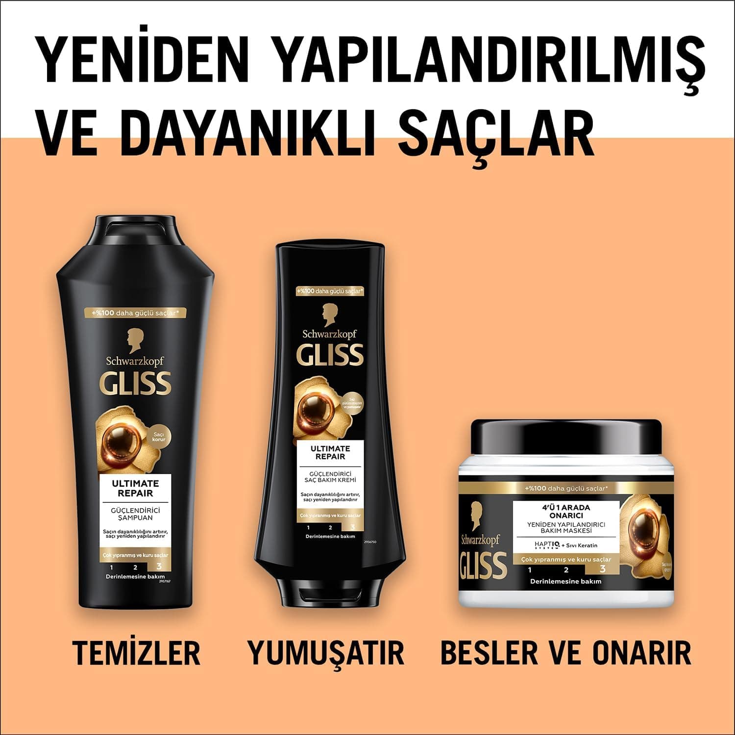 شامپو Gliss Ultimate Repair تقویتکننده عمیق حاوی کراتین موهای خشک و آسیبدیده 400 ml شامپو Gliss Ultimate Repair تقویتکننده عمیق حاوی کراتین موهای خشک و آسیبدیده 400 ml