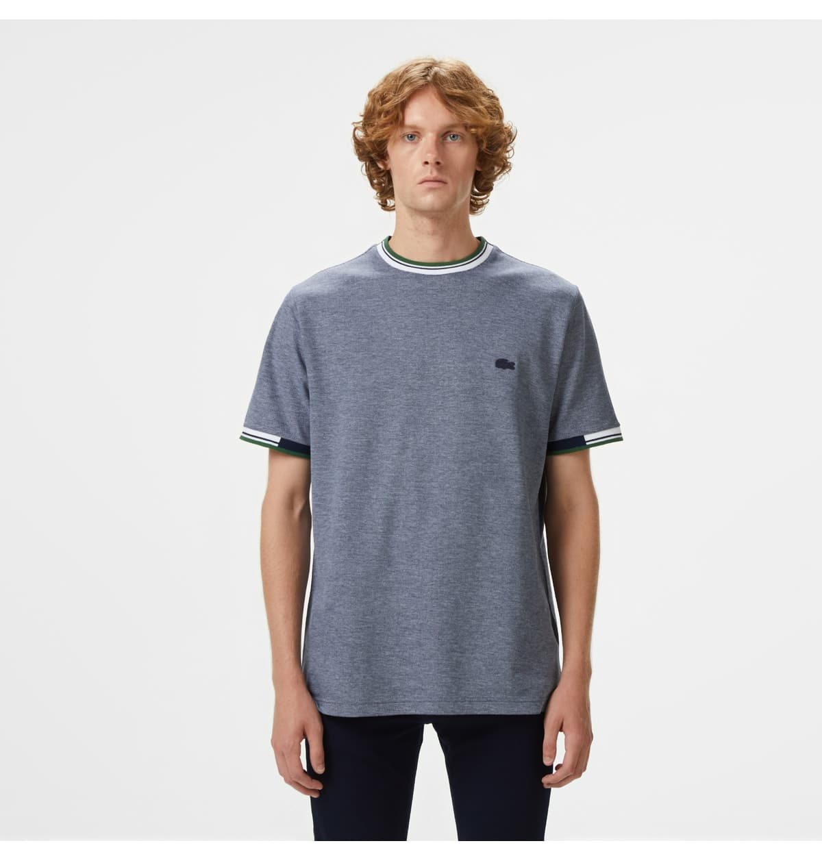 تیشرت مردانه Lacoste فیت معمولی یقه گرد سرمهای تیشرت مردانه Lacoste فیت معمولی یقه گرد سرمهای
